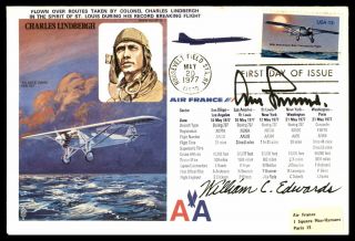 Mayfairstamps Us Fdc 1977 Charles Lindbergh Airplanes York First Day Cover W