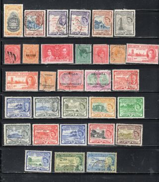St Christopher Kitts Nevis Anguilla Stamps & Hinged Lot 53726
