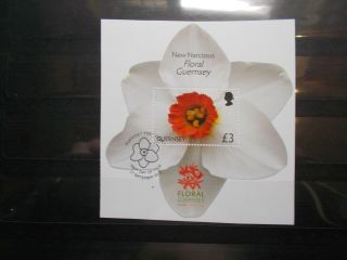 Guernsey 2012 Commemorative Stamps Floral Guernsey M/s Fine On Piece