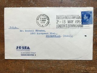Keviii Stamp In 1955 On Commercial Manchester Cover To Usa - Ref251