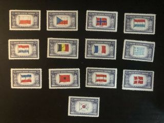 Us Stamp Scott 909 - 921 Overrun Countries Set Og,  Nh Ending Soon