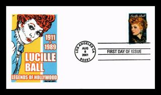 Dr Jim Stamps Us Lucille Ball Hollywood Legend First Day Cover House Of Farnum