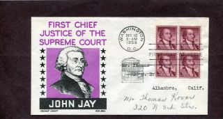 U.  S: 1st Day - By Ken Boll - John Jay - 1st Chief Justice Of The Supreme Court.