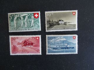 Switzerland - 1946 National Fete And Fund Set Mounted