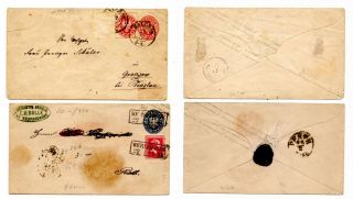 German States Covers (2),  Fronts And Backs Shown.  Take 2