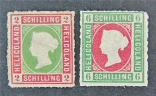 Nystamps British Heligoland Stamp 3.  4 No Gum $40 Signed