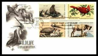 Mayfairstamps Us Fdc 1972 Wildlife Conservation Combo Fur Seal Art Craft First D