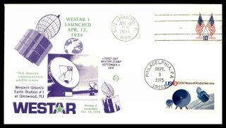 Mayfairstamps Us 1974 Westar 1 And 2 Launch Dates Florida Cover Wwb_62405