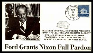 Mayfairstamps Us 1974 Ford Grants Nixon Full Pardon York Cover Wwb_62599