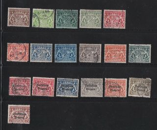 German Bayern Stamps From 1916 - 1919 Fine