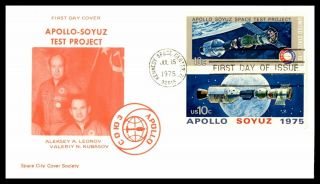 Mayfairstamps Us Fdc 1975 Space City Cover Society Apollo Soyuz First Day Cover
