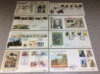 Various Early Gb Benham And Similar Limited Edition First Day Covers X 8