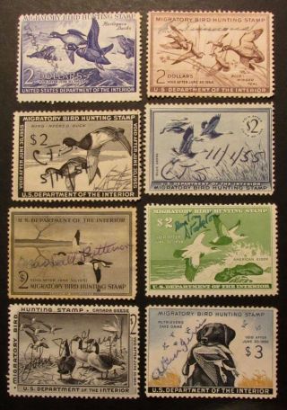 Rw19 To Rw26 - 1952 To 1959 Federal Duck Stamps -