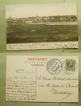 Dr Who 1906 Denmark Horsens Postcard To Rudkobing E43320