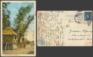 Philippines 1927 - Postcard To Hamburg Germany 30221/2