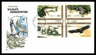 Mayfairstamps Us Fdc 1971 Cachet Craft Conservation Block First Day Cover Wwb887