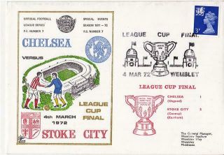 Dawn Football Event Cover (107) - 1972 League Cup Final - Chelsea V Stoke City