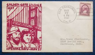 875 - 19 Golden Gate Bridge May 27,  1937 Opening Commemorative Cover