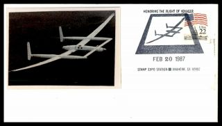 Mayfairstamps Us 1987 Anaheim Honoring The Flight Of Voyager Space California Co