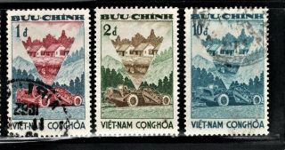 Hick Girl Stamp - Vietnam Stamp Sc 182 - 84 1961 Earth Mover R1489