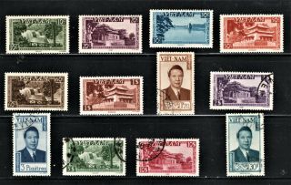 Hick Girl Stamp - M&u.  Vietnam Stamp Sc 1 - 11 & 13 1951 Issue R1449
