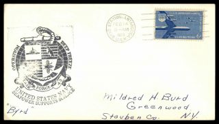 Mayfairstamps Us Naval 1958 Operation Deep Freeze Byrd Station Antarctica Cover