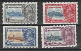 Trinidad And Tobago 1935 Gv Silver Jubilee Sg239 To Sg242 Lmm