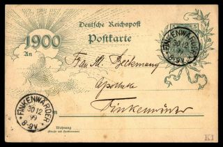 Mayfairstamps Germany 1899 Finkenwarder Postal Card Stationery Wwb95705