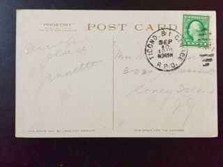 Ny York Ticond & Lake George Rpo North Train Cancel Postmark 1916