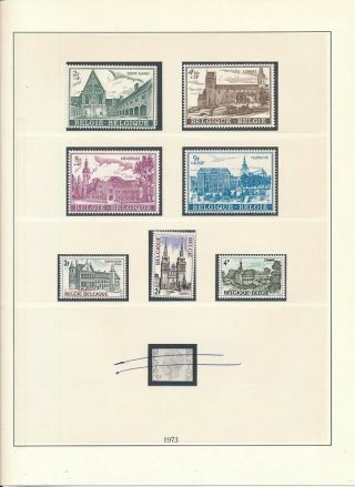 D006077 Belgium 1973 Selection Of Mnh Stamps