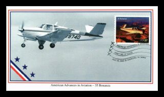 Dr Jim Stamps Us 35 Bonanza American Aviation Advances First Day Cover Mystic