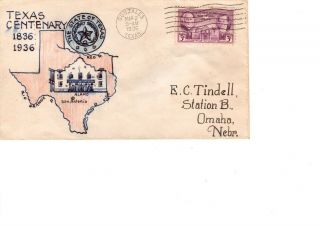 1936 776 Texas Centennial Fdc
