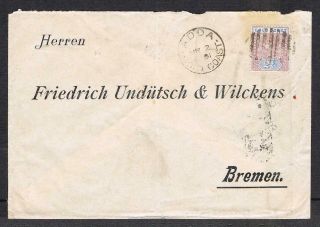 Gold Coast Qv 21/2d On 1901 Cover To Germany