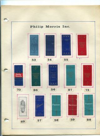 Philip Morris Inc.  Cigarette Seals Stamps