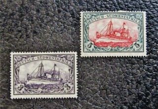 Nystamps German South West Africa Stamp 33 34 Og H $50