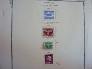 Germany Military Air Post Stamps 1942 - 44 Full Sheet Of 4 Mh Rare Fine