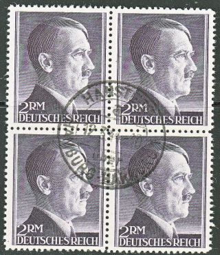 Stamp Germany Mi 800 Block Sc 525 1941 Wwii 3rd Reich Ah Cto