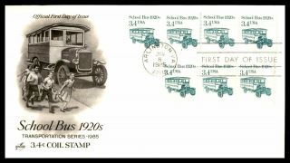 Mayfairstamps Us Fdc 1985 School Bus 1920s Block Art Craft First Day Cover Wwb_6