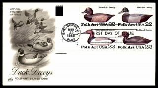 Mayfairstamps Us Fdc 1985 Duck Decoys Combo Art Craft First Day Cover Wwb_62583