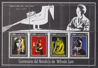 2002.  178 Spain Antilles Mnh 2002 Special Format Painter Wilfredo Lam.  Art Painti