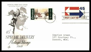 Mayfairstamps Us Fdc 1968 Special Delivery Asda National Postage Stamp Show Art