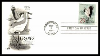 Mayfairstamps Us Fdc 1994 Cranes Black Necked Art Craft First Day Cover Wwb_6261