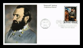 Dr Jim Stamps Us Stonewall Jackson Confederate General Fdc Cover Mystic