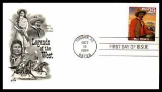 Mayfairstamps Us Fdc 1994 Legend Of The West Bill Pickett Art Craft First Day Co