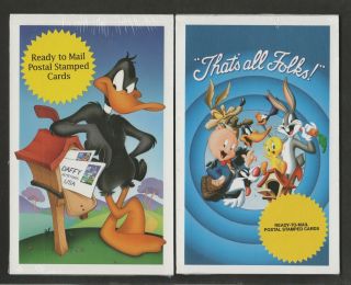 Us 1999/2001 Set Of 2 Cartoons Warner Bros.  Postal Card Packs - Still