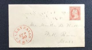Us Covers - 1850s 3 Cent Washington 26? Valley Falls Ri Postmark