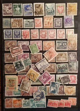 Poland High Value Early Stamp Lot E2068