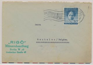 Lk51656 Germany 1952 To Malines Belgium Fine Cover