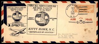 Mayfairstamps Us Flight 1937 North Carolina Wright Memorial Kitty Hawks North Ca