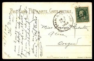 Mayfairstamps Us 1909 Spokane And Portland Rpo Oregon Card Wwb_69949
